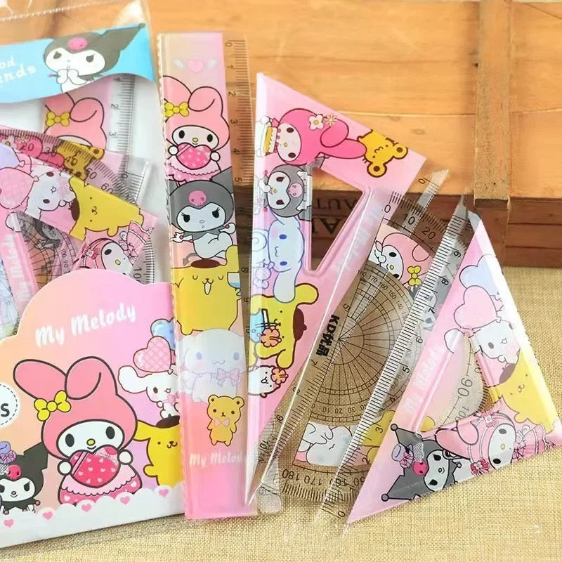 Sanrio 4 pc Ruler Set