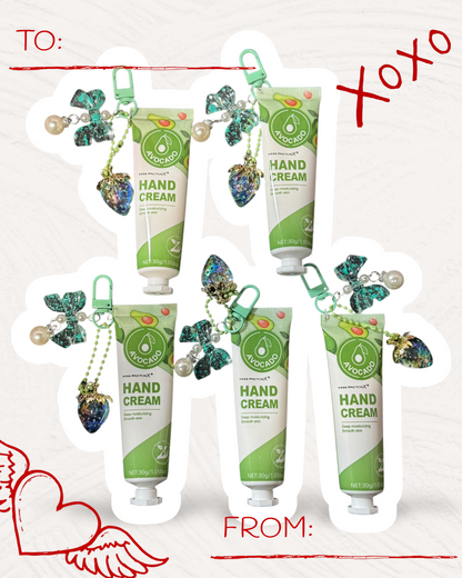 Kawaii Hand Cream Keychain with Handmade Charm | Chic Moisturizing Bag Accessory 🧴