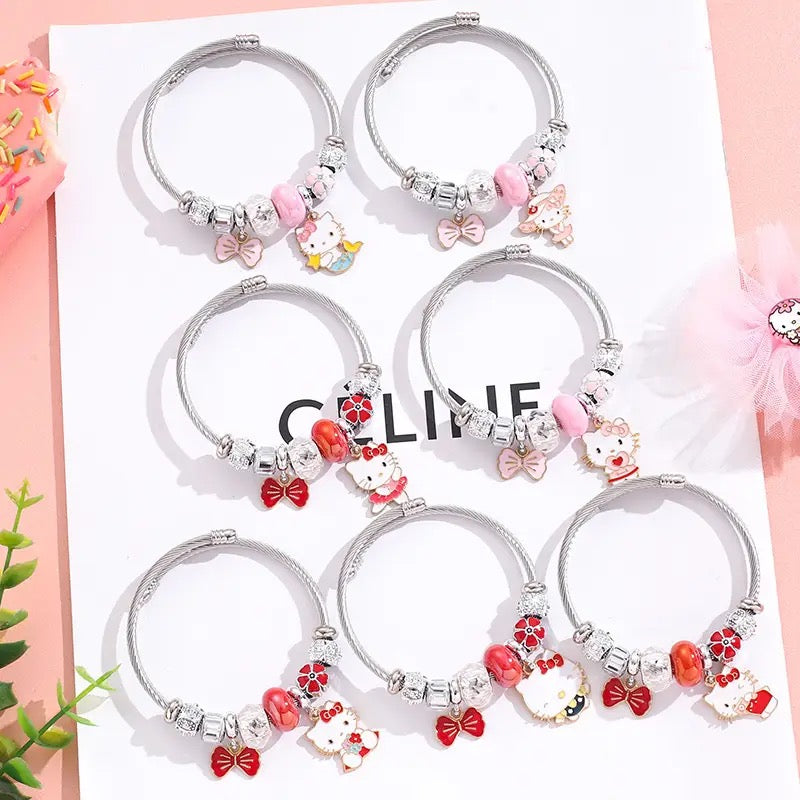 Stainless Steel Hello Kitty Bracelet