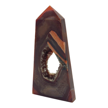 Druzy Carnelian Agate Tower