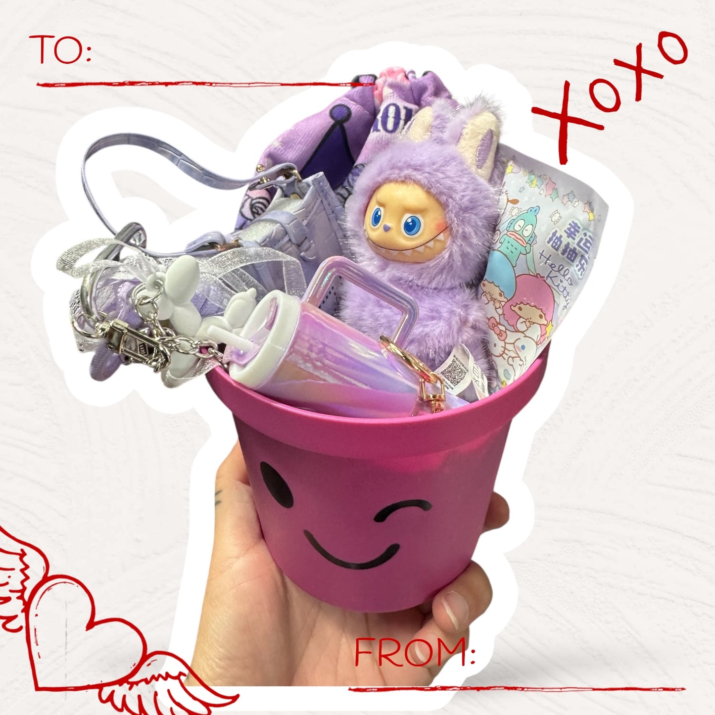 Color-Themed Kawaii Gift Set in Smiley Cup – Curated Charm Bundle (6 Colors Available)