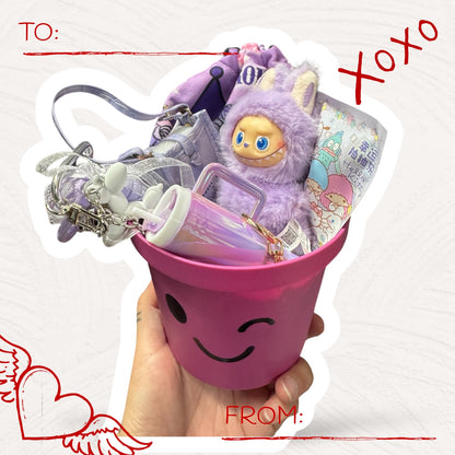 Color-Themed Kawaii Gift Set in Smiley Cup – Curated Charm Bundle (6 Colors Available)