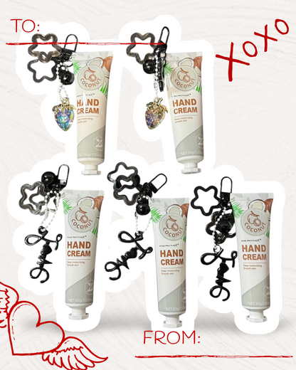 Kawaii Hand Cream Keychain with Handmade Charm | Chic Moisturizing Bag Accessory 🧴