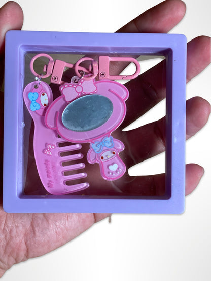 Sanrio Mirror and Comb Keychain