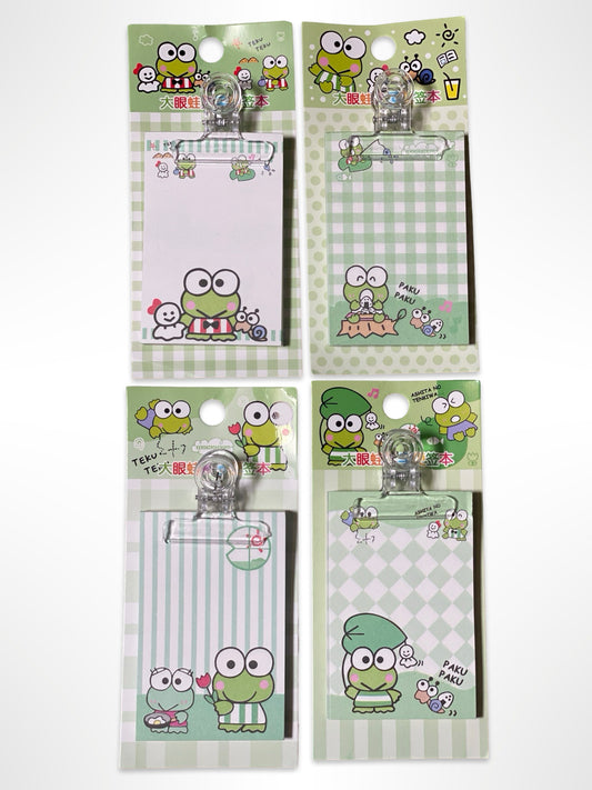 Keroppi Notepad with Clip