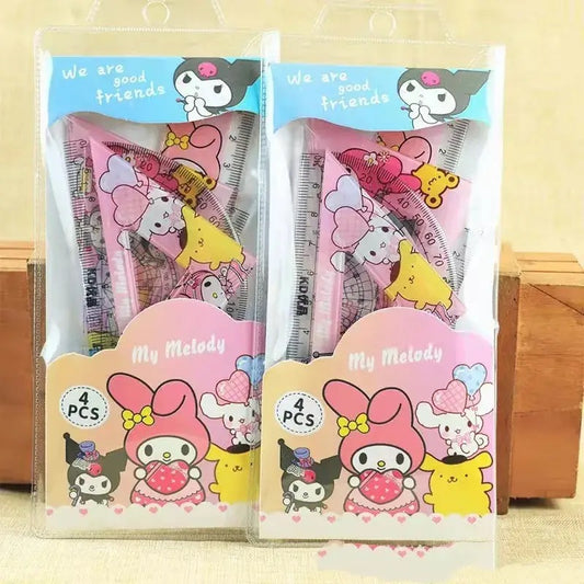 Sanrio 4 pc Ruler Set