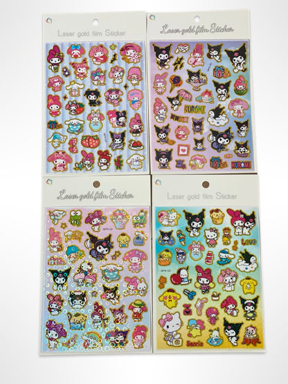 Sanrio Laser Gold Film Sticker Set