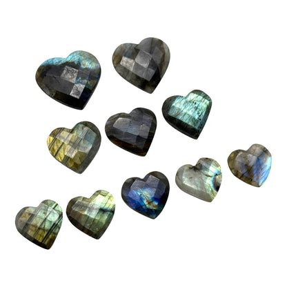 Labradorite Faceted Heart