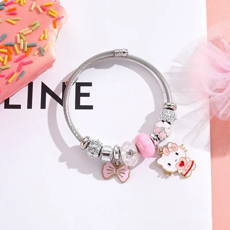 Stainless Steel Hello Kitty Bracelet