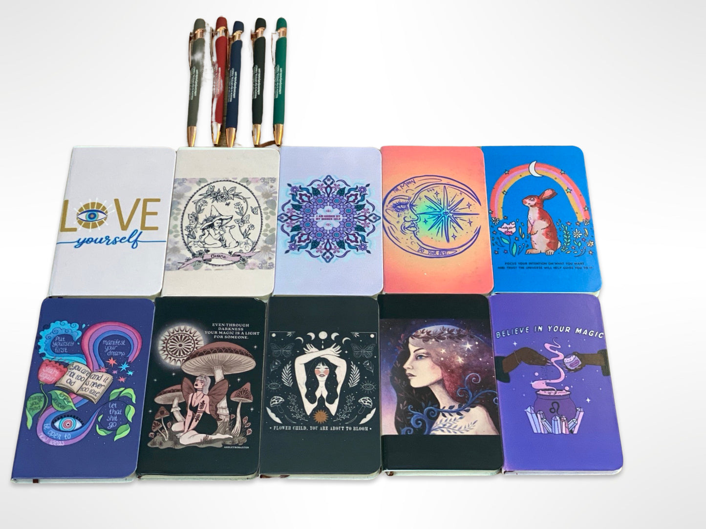 Hard Bound Pocket Notebooks with free soft touch merch pen