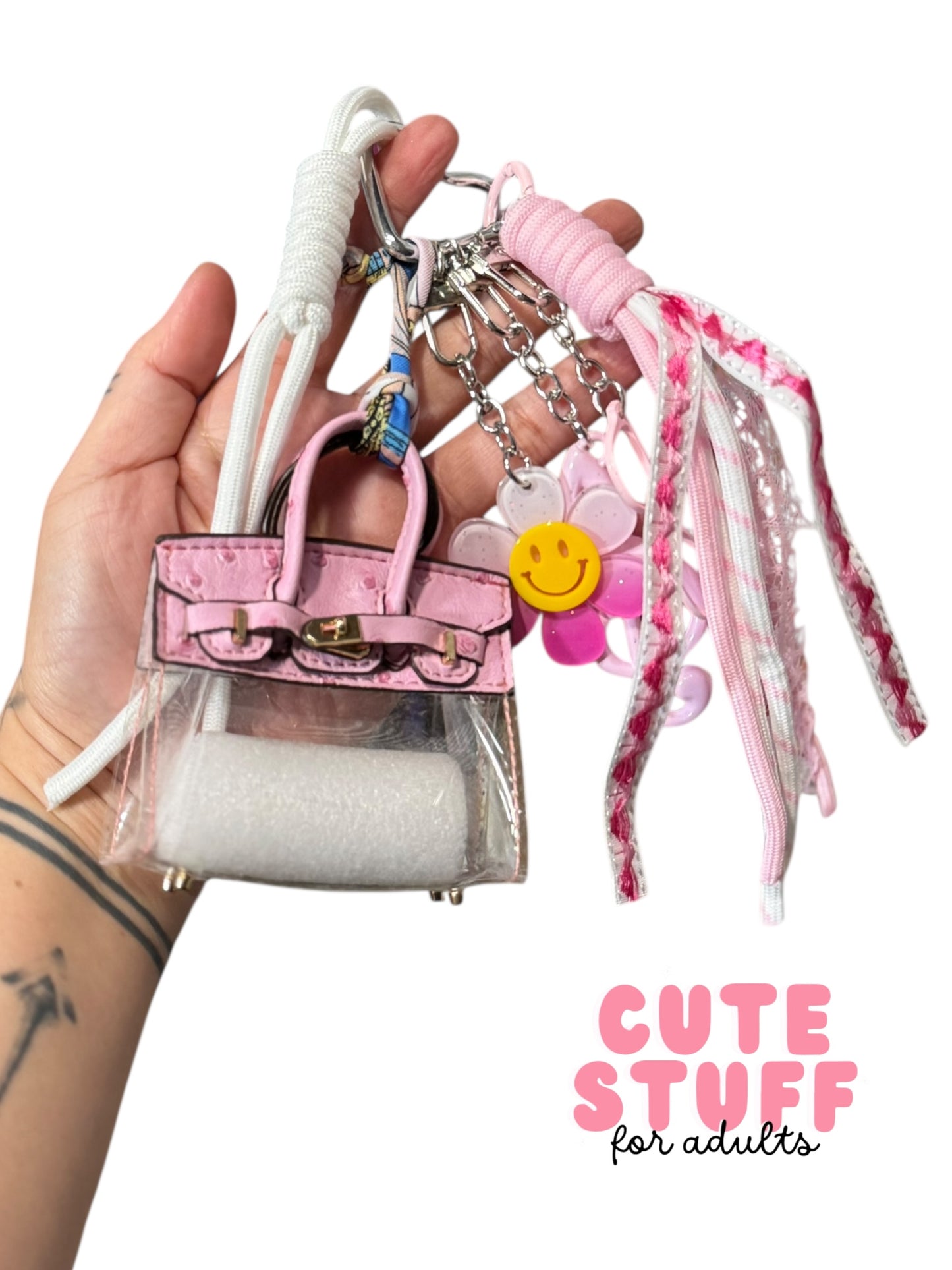 Transparent Purse (Earphone Case) Bag Charms
