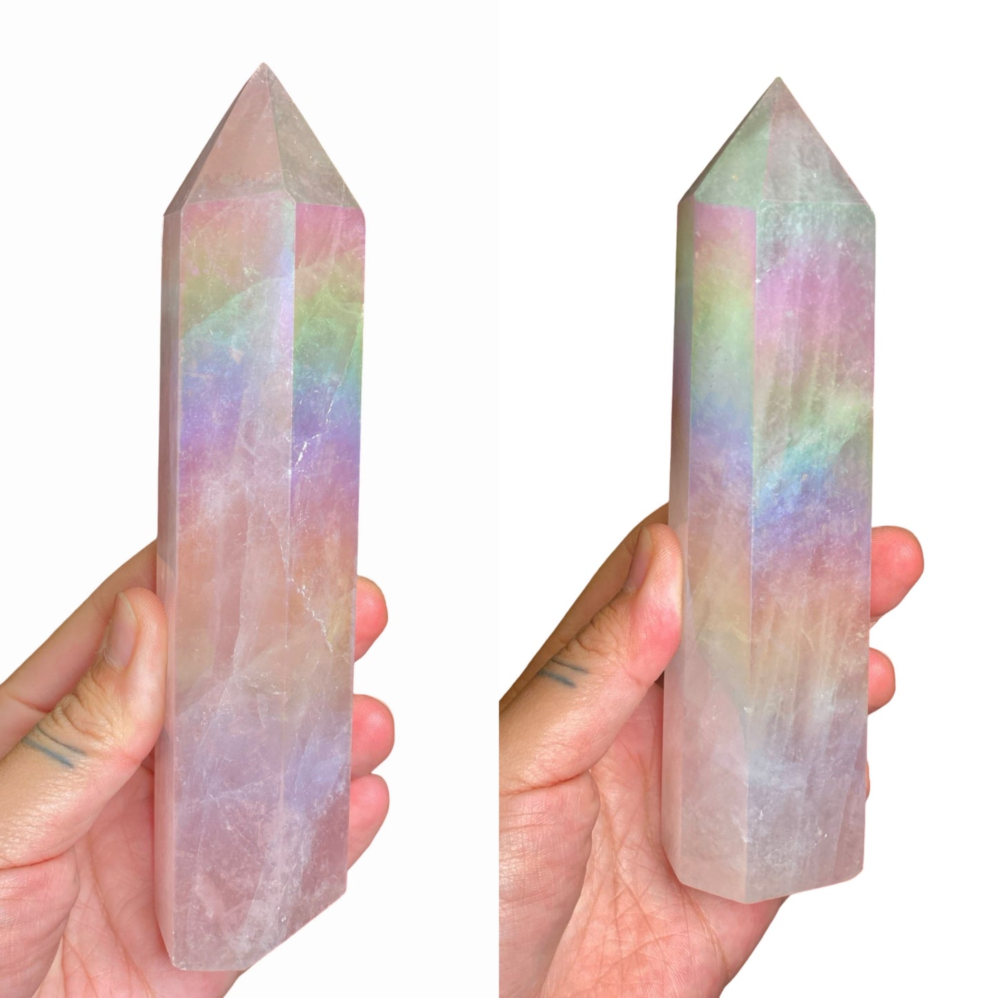 Aura Rose Quartz Tower