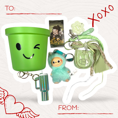 Color-Themed Kawaii Gift Set in Smiley Cup – Curated Charm Bundle (6 Colors Available)