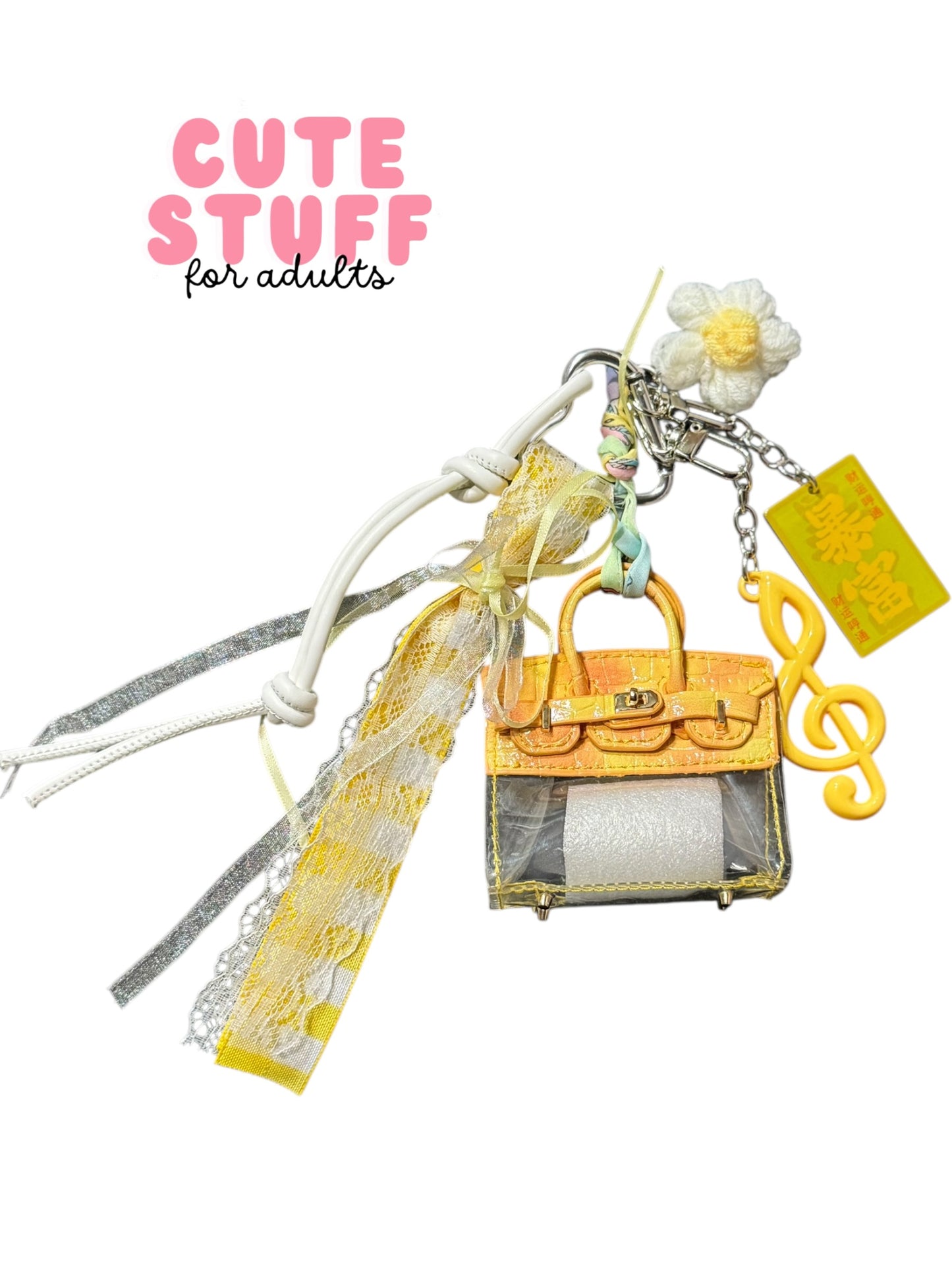 Transparent Purse (Earphone Case) Bag Charms