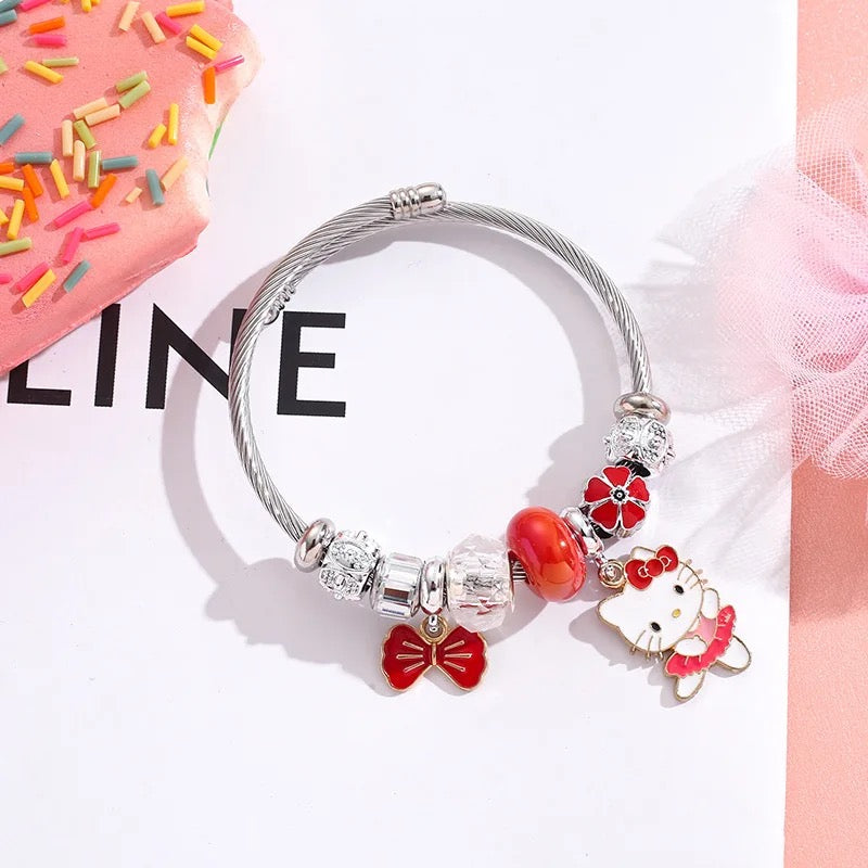 Stainless Steel Hello Kitty Bracelet