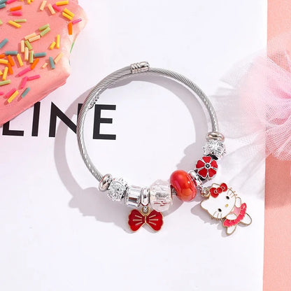 Stainless Steel Hello Kitty Bracelet