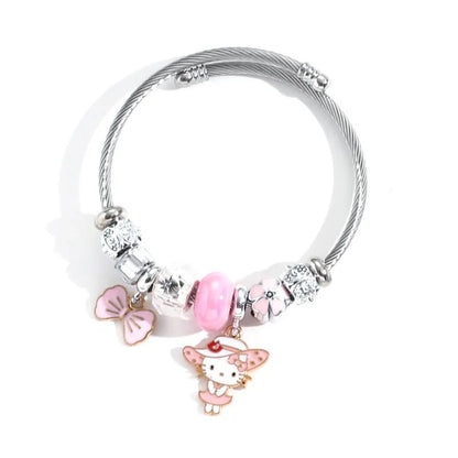 Stainless Steel Hello Kitty Bracelet