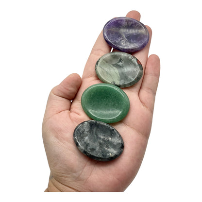 Natural Crystal Worry Stone in Oval Shape