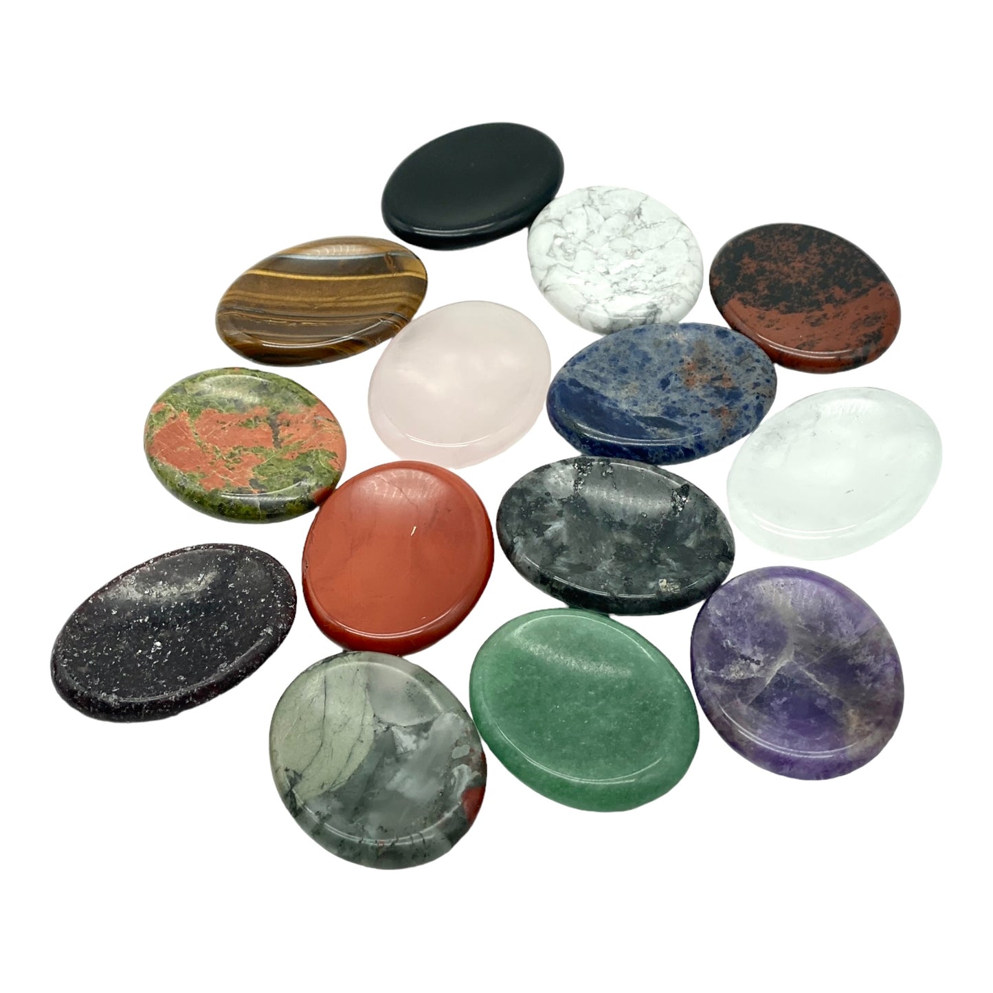 Natural Crystal Worry Stone in Oval Shape