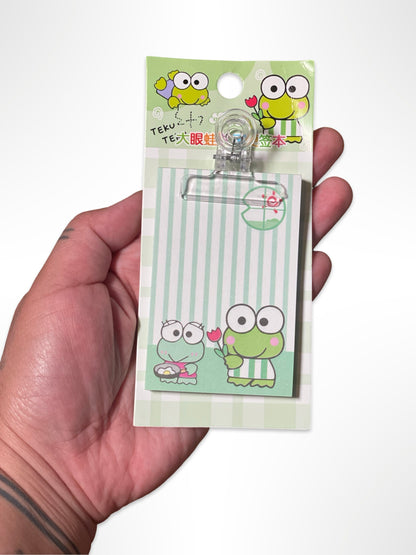 Keroppi Notepad with Clip