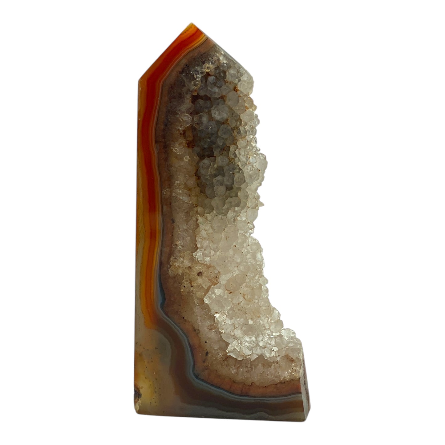 Druzy Carnelian Agate Tower