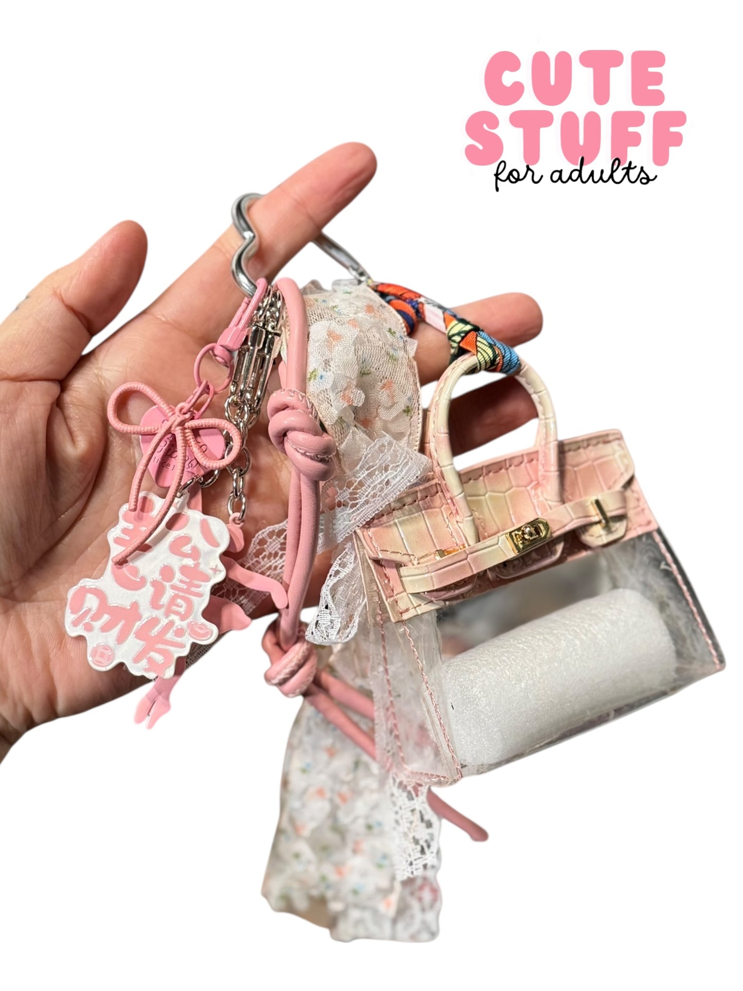 Transparent Purse (Earphone Case) Bag Charms