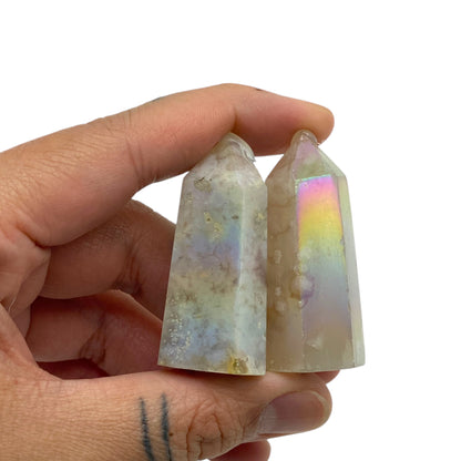 Aura Flower Agate Tower