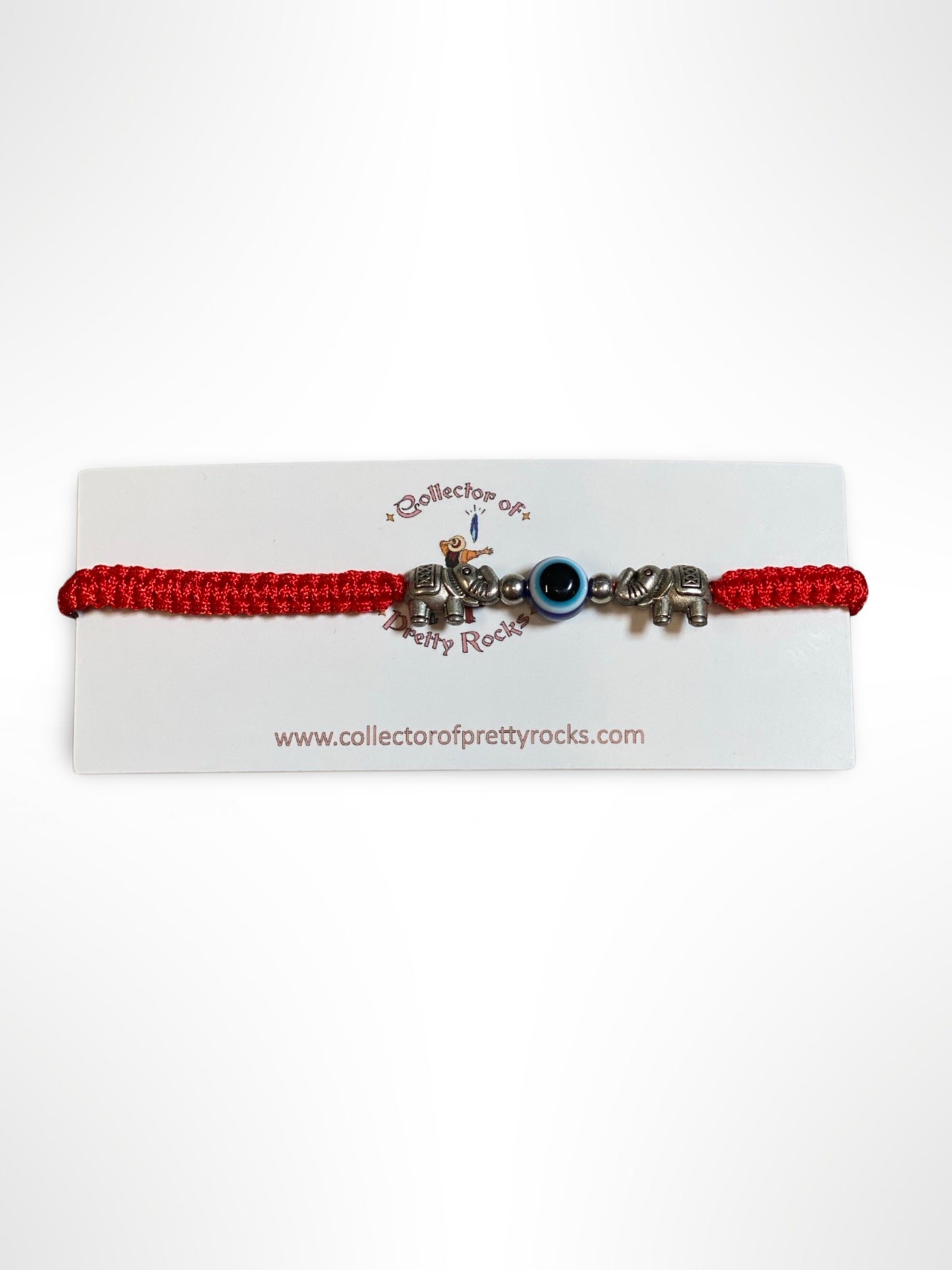 String Charm Bracelet with Evil Eye