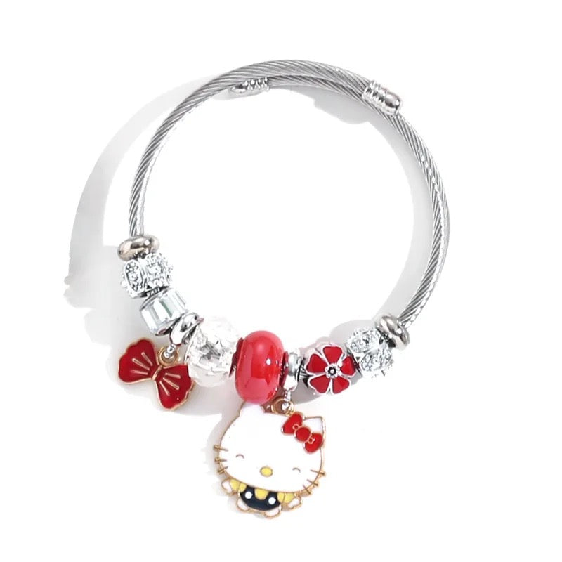 Stainless Steel Hello Kitty Bracelet