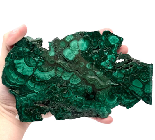 Malachite Slab with Free Stand