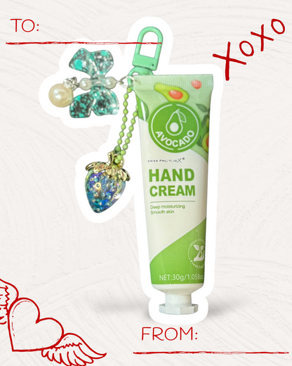 Kawaii Hand Cream Keychain with Handmade Charm | Chic Moisturizing Bag Accessory 🧴