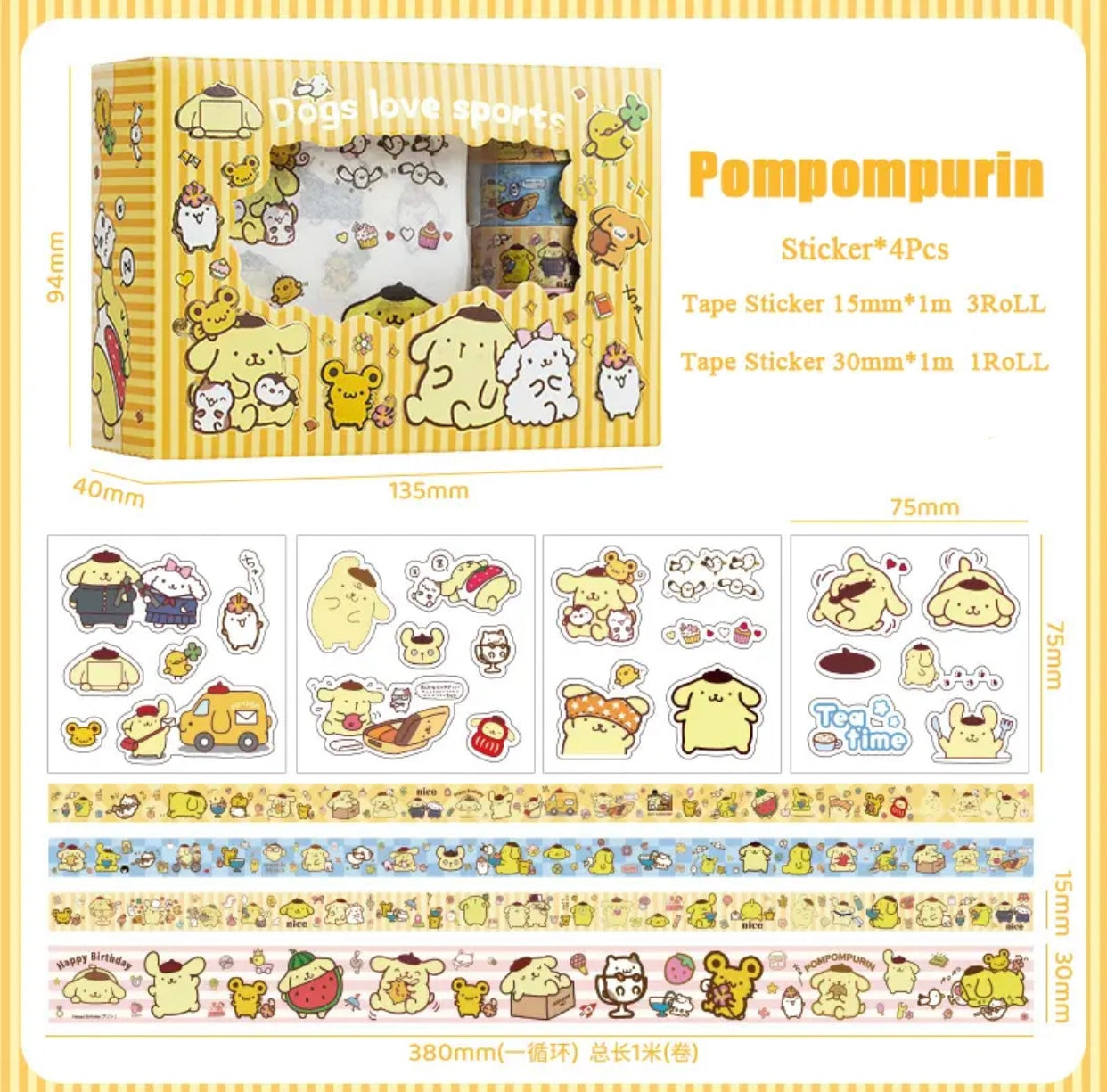 Sanrio Sticker Roll Set