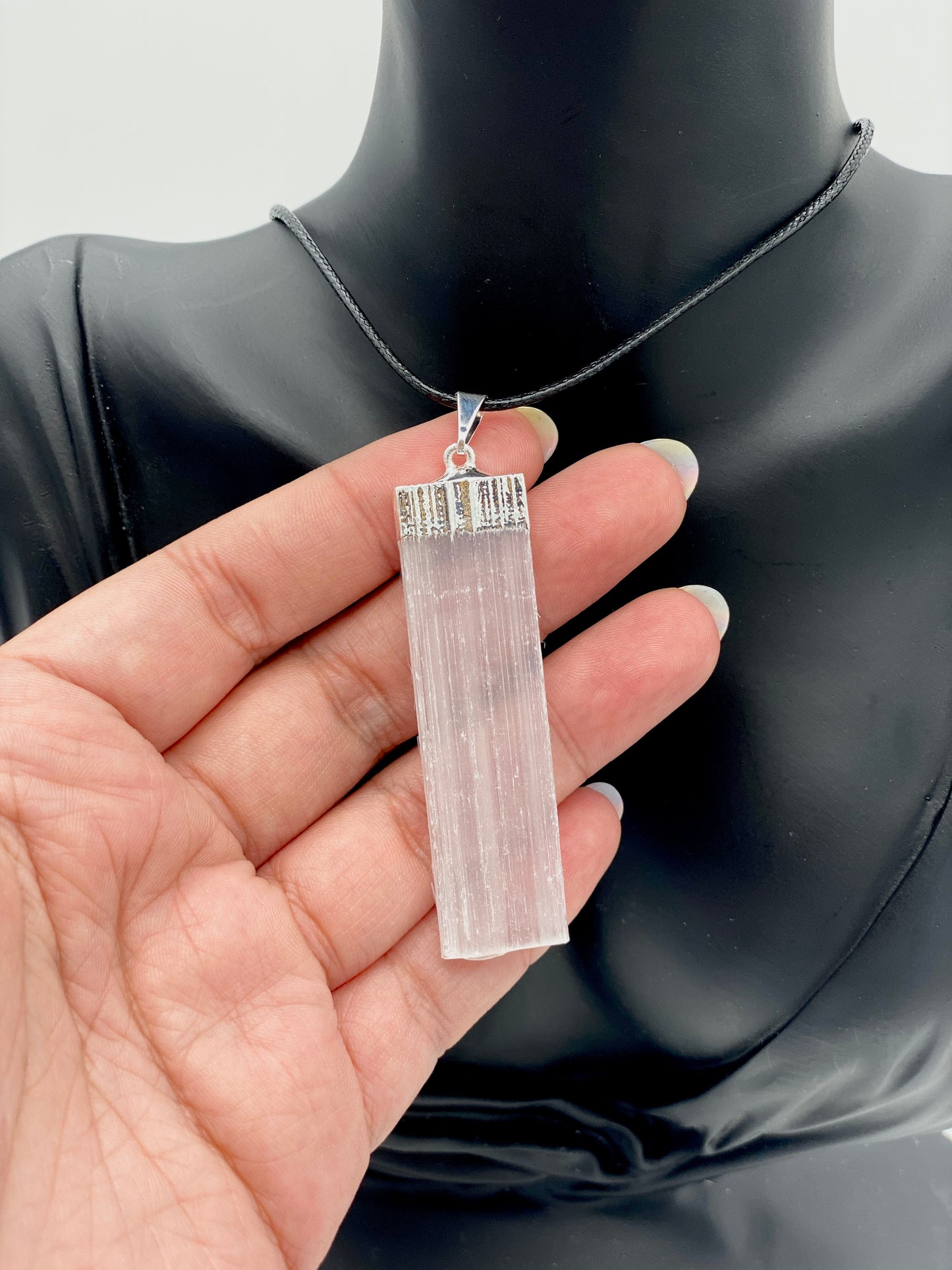 Satin Spar Selenite Necklace