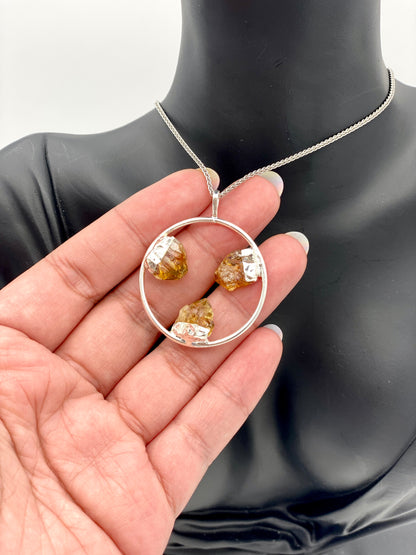 Citrine Root Trio Pendant