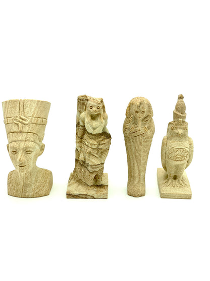 Petrified Wood Egyptian Carvings