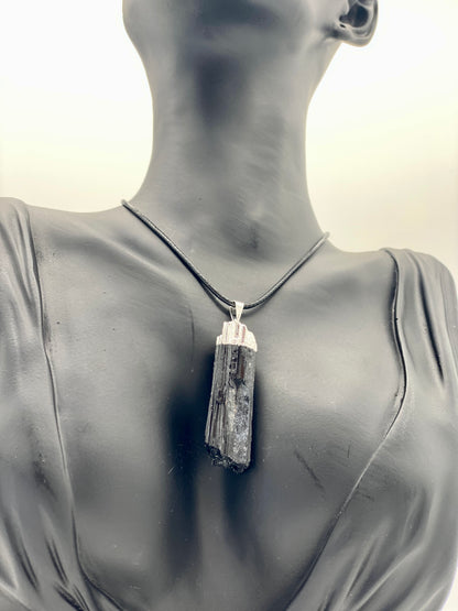 Raw Black Tourmaline Necklace