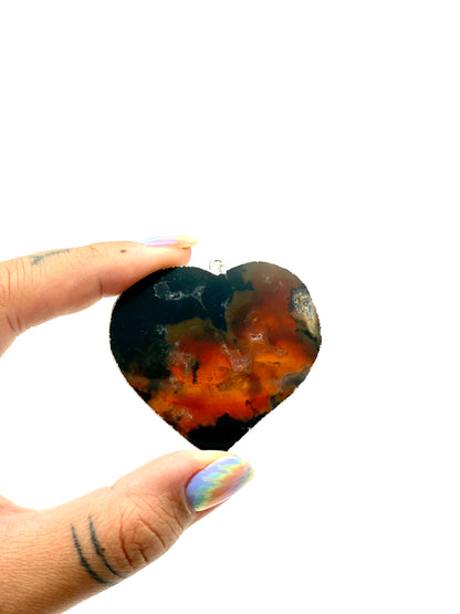 Agate Heart Necklace