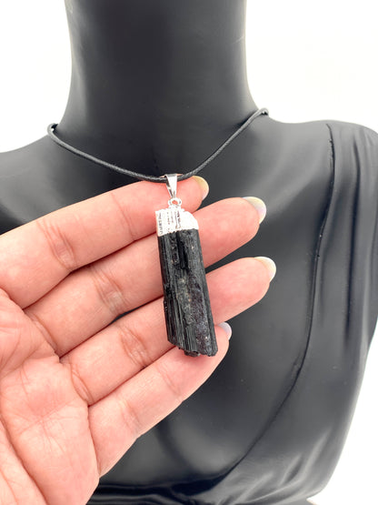 Raw Black Tourmaline Necklace