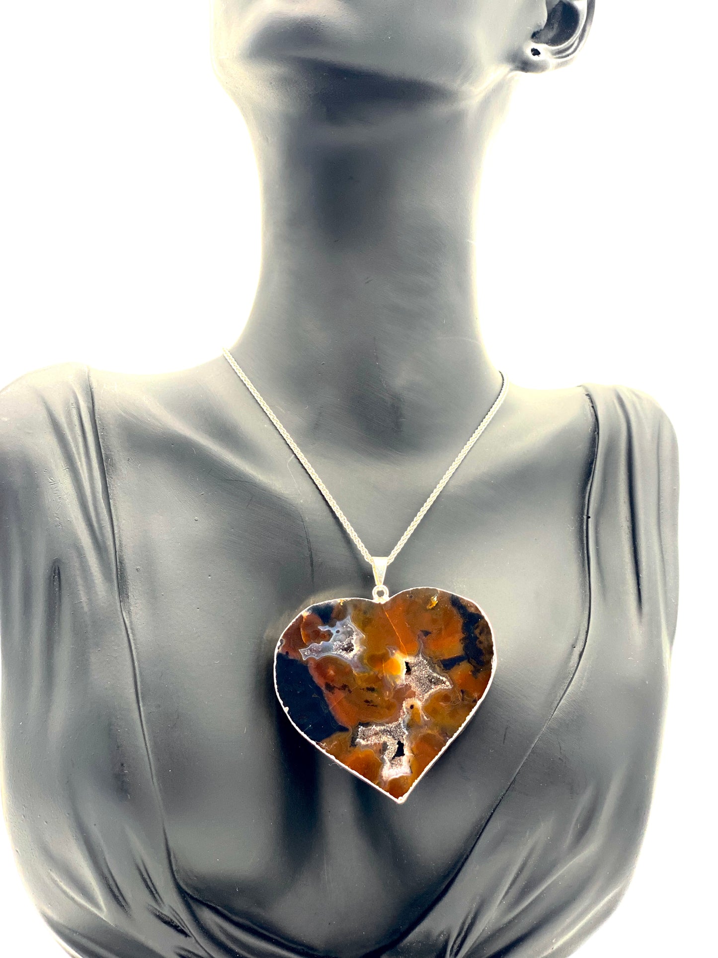 Agate Heart Necklace