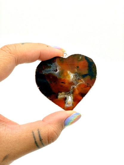 Agate Heart Necklace