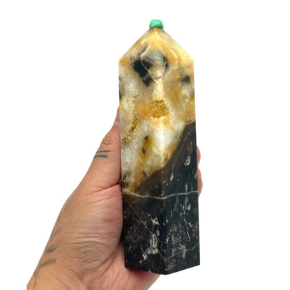 Druzy Jasper Tower