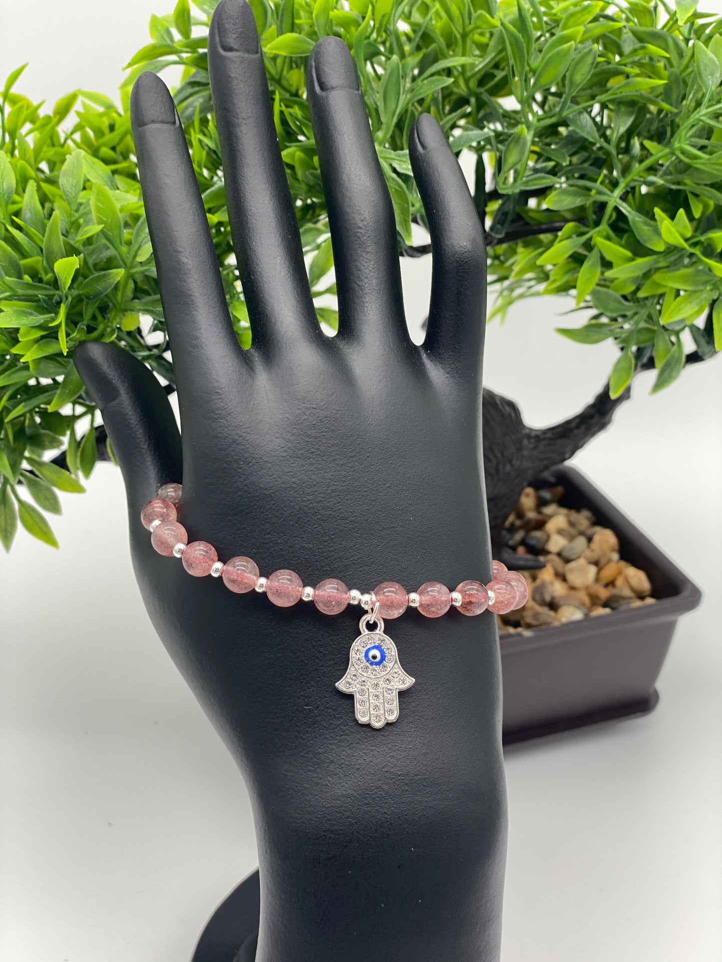 Hamsa 🪬 Crystal Charm Bracelets