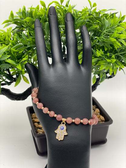 Hamsa 🪬 Crystal Charm Bracelets