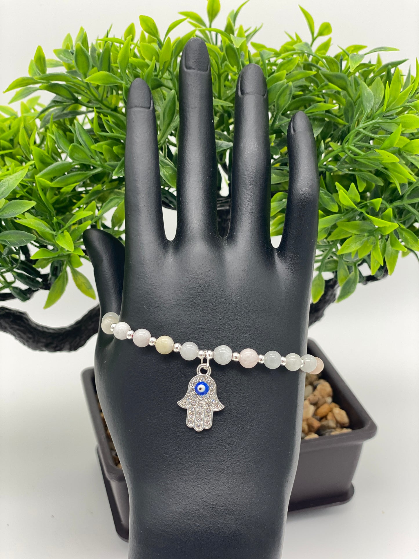 Hamsa 🪬 Crystal Charm Bracelets