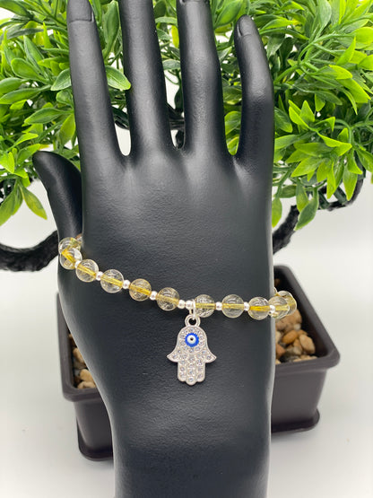 Hamsa 🪬 Crystal Charm Bracelets