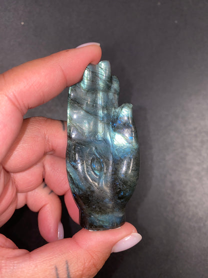 Labradorite Standing Hands