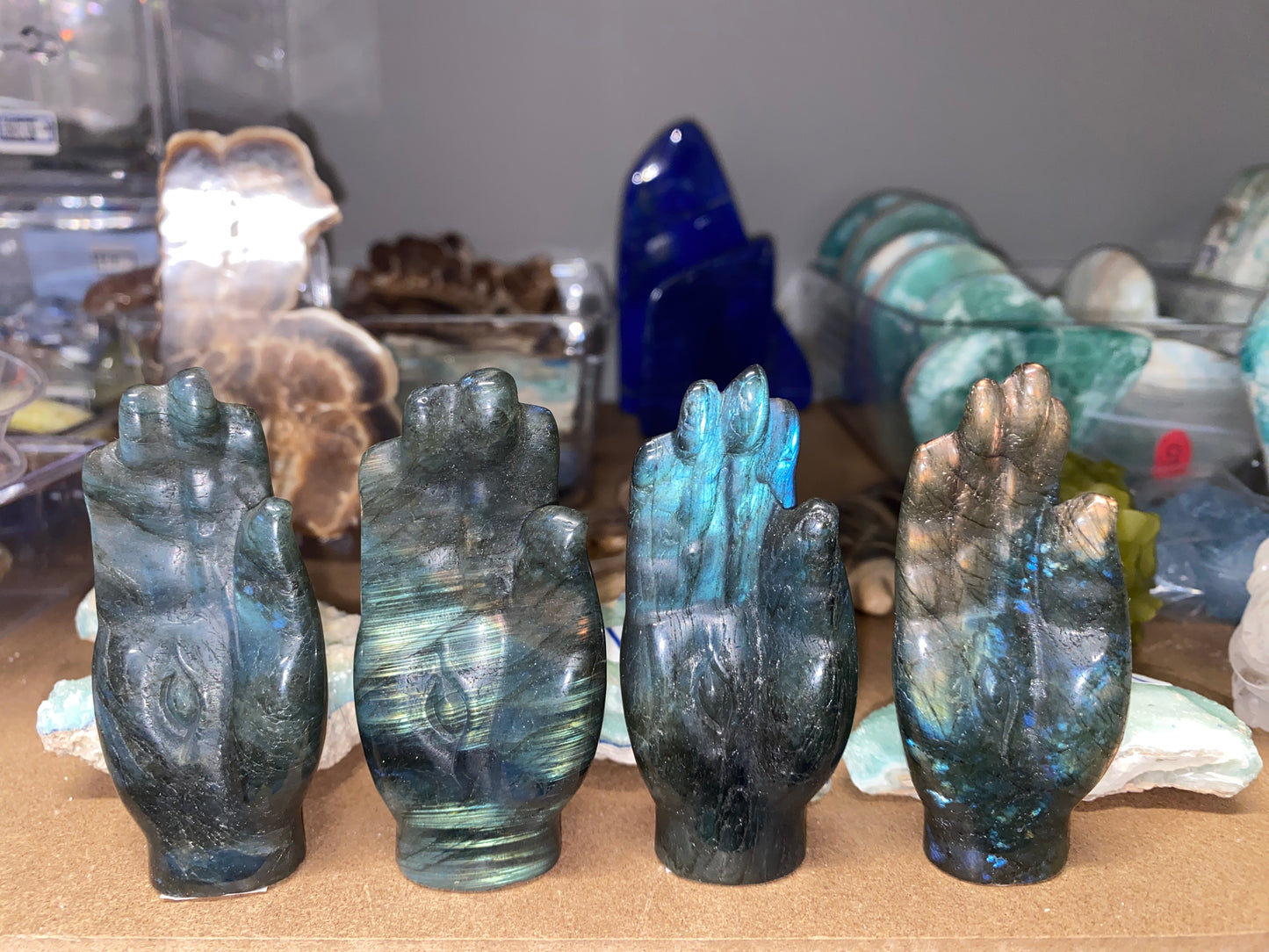 Labradorite Standing Hands