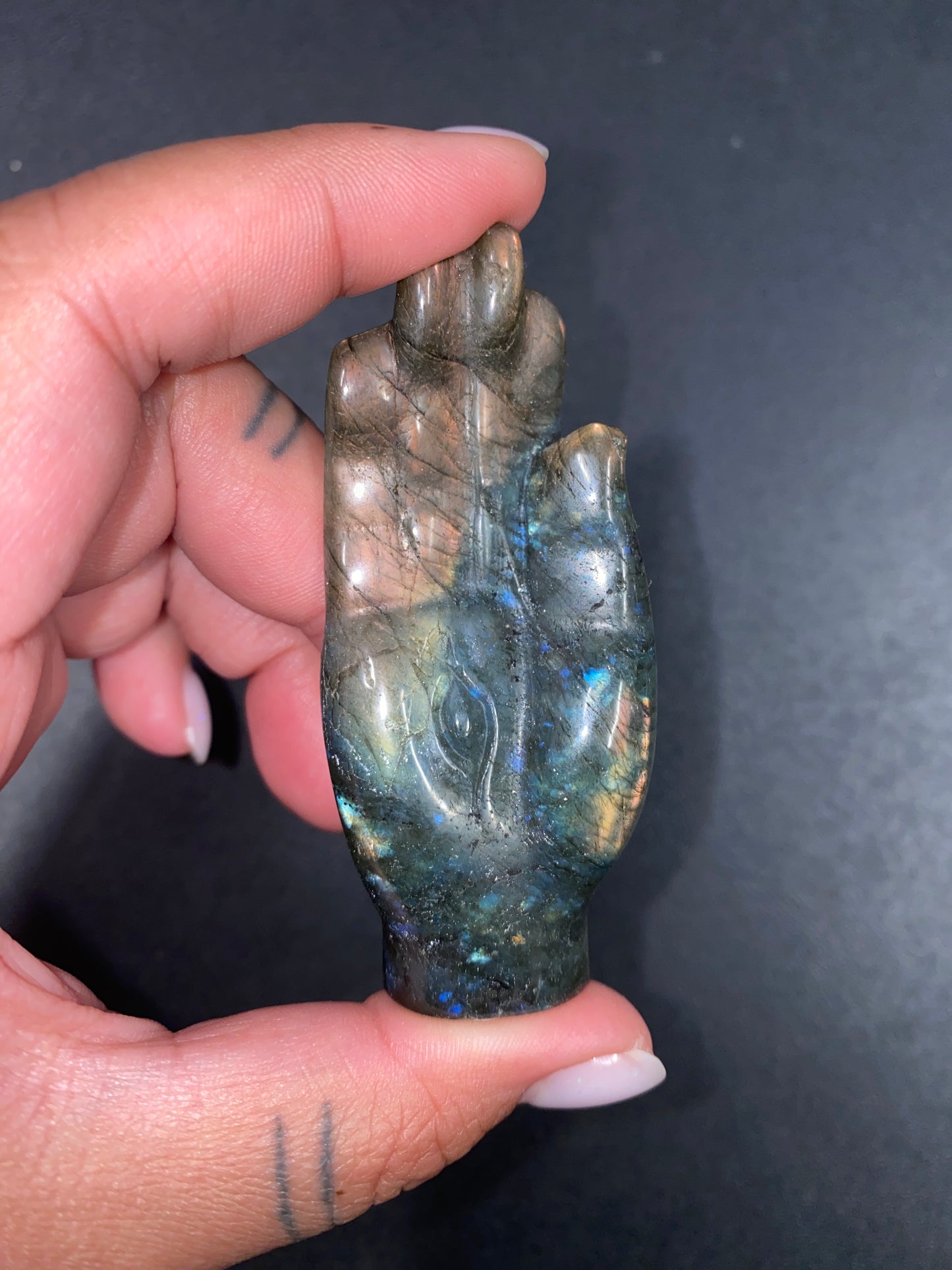 Labradorite Standing Hands