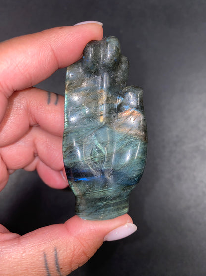 Labradorite Standing Hands