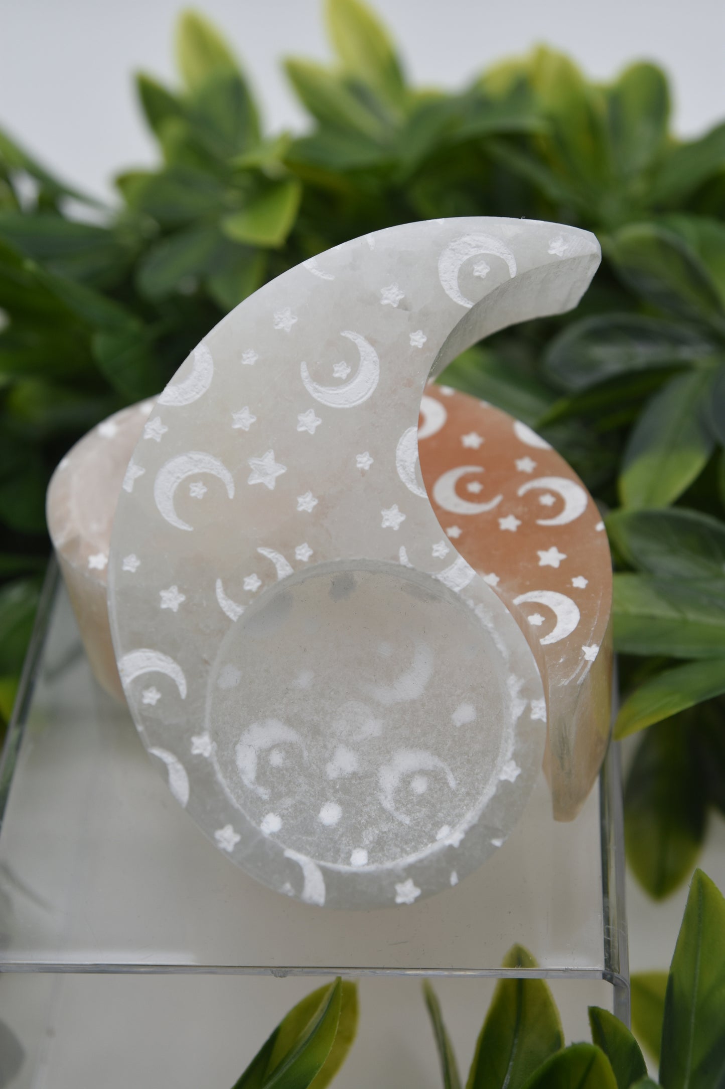 Selenite Yin-Yang Candle Holder